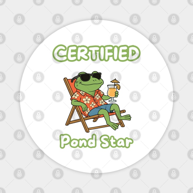 Certified Pond Star Frog Magnet by Stylecombinator